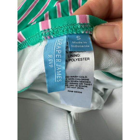 NWT Draper James Prep In Your Step Draped Bandeau One Piece Swimsuit Size Small - Picture 11 of 11